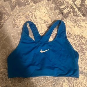 Blue Nike sports bra
